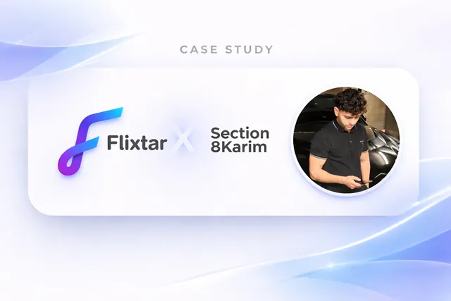 Flixtar x Section 8 Karim case study cover